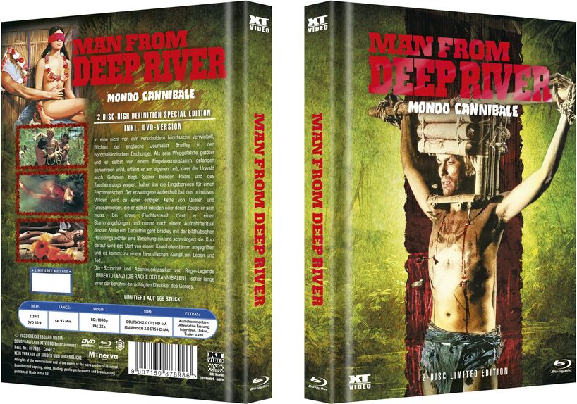 Mondo Cannibale Man from Deep River - DVD/Blu-ray Mediabook B Wattiert (XT) Lim 666
