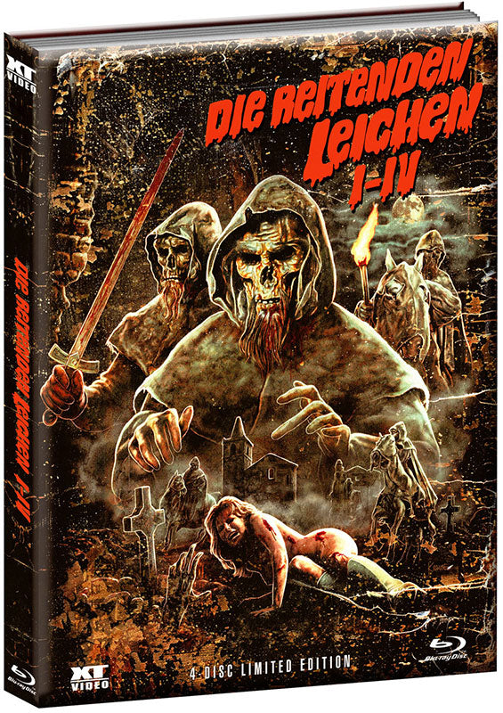 Die Reitenden Leichen 1-4 - 4 Blu-ray Mediabook Wattiert Uncut