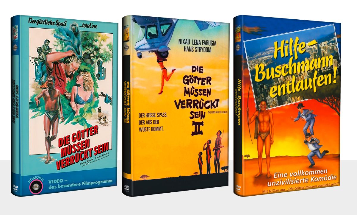 Die Götter müssen verrückt sein 1-3 - 3x gr DVD Hartbox Bundle Lim 44