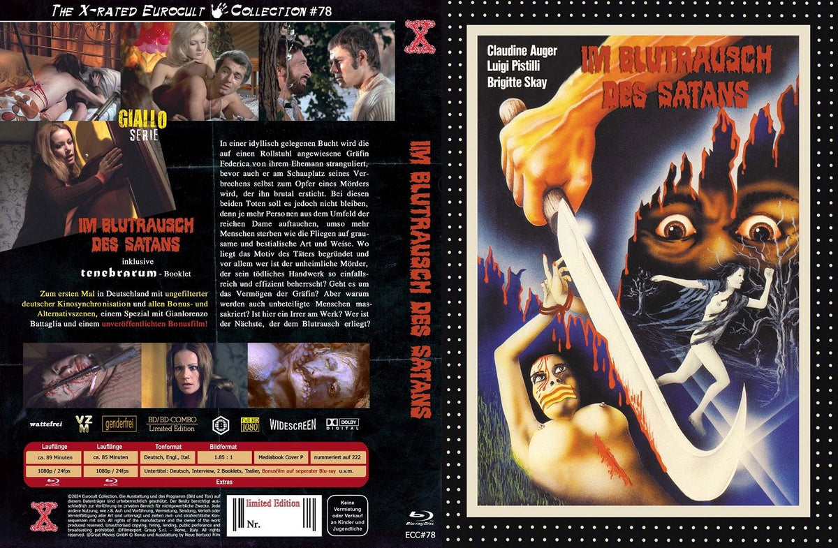 Im Blutrausch des Satans + Delirio di Sangue - 2 Blu-ray Mediabook P Lim 222 ECC#78