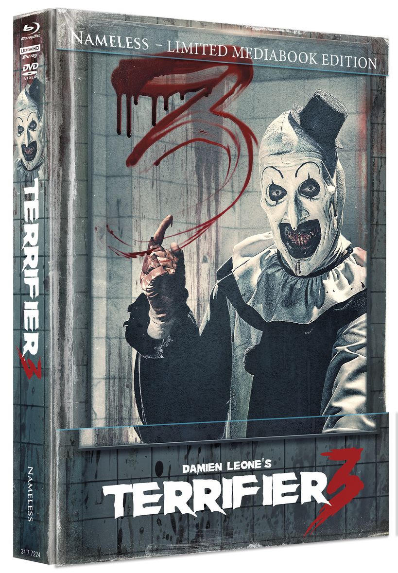 Terrifier 3 - 4kUHD/Blu-ray/DVD Mediabook E Wattiert Lim 1000