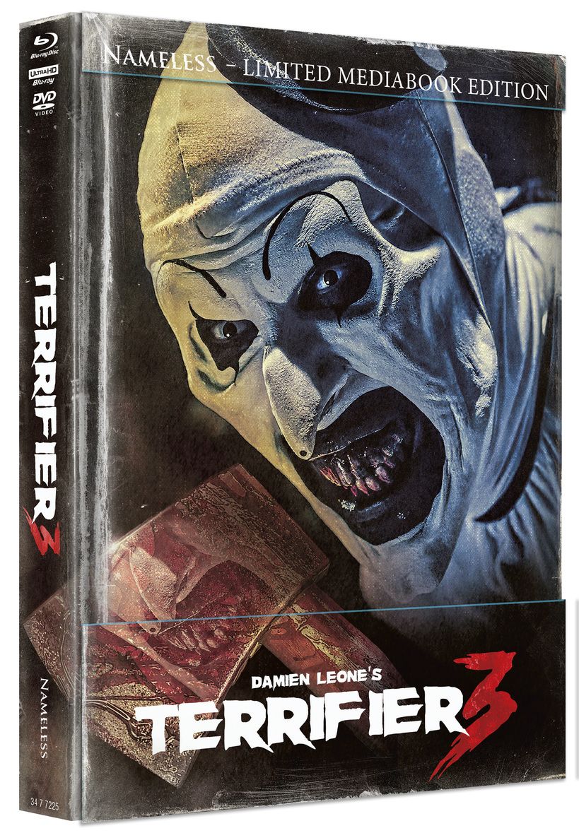 Terrifier 3 - 4kUHD/Blu-ray/DVD Mediabook G Wattiert Lim 1000