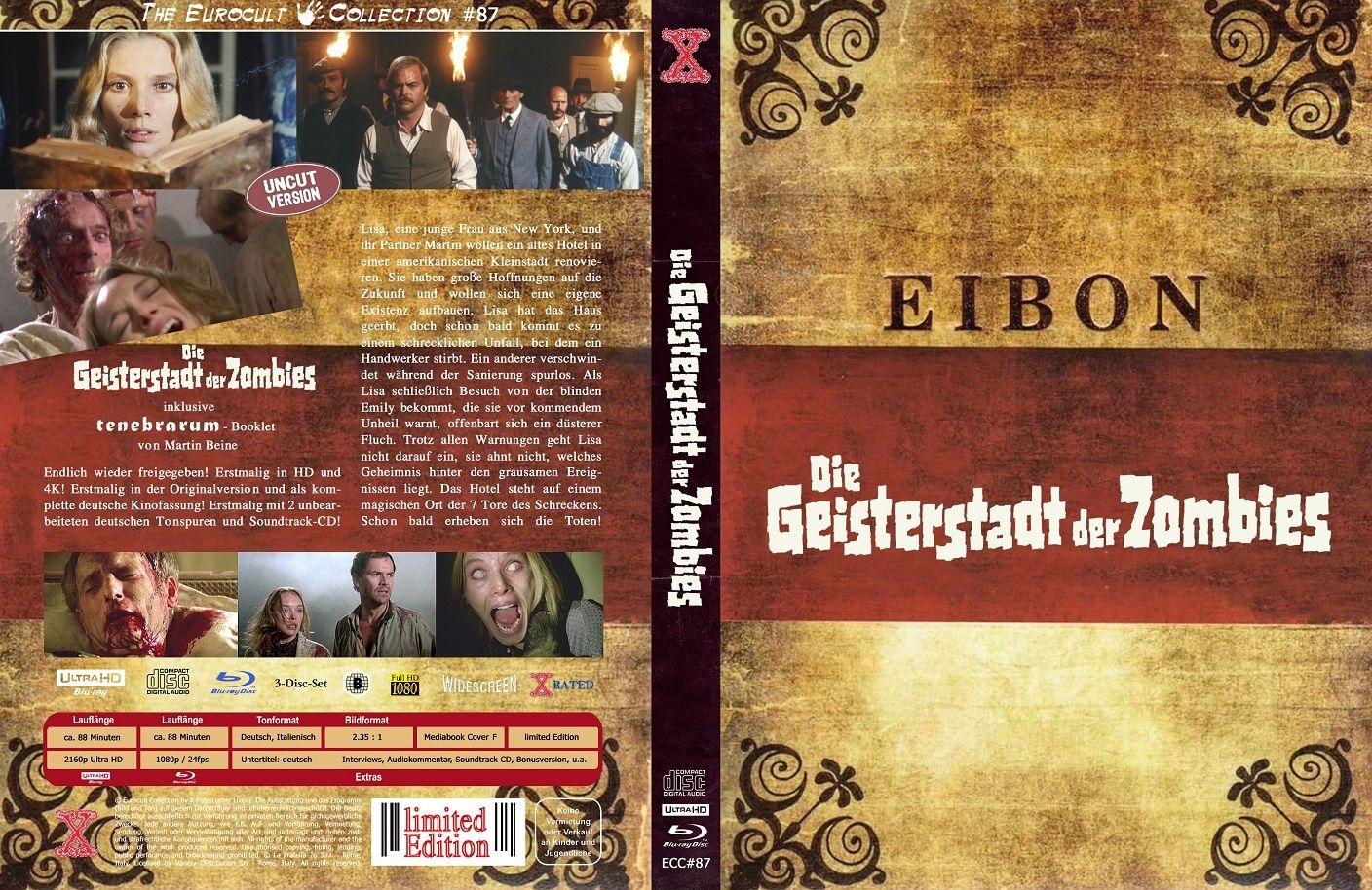 Die Geisterstadt der Zombies - 4kUHD/CD/Blu-ray Mediabook F ECC #87
