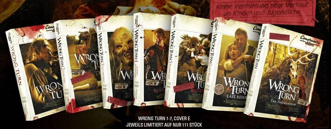 Wrong Turn 1-7 Set - 4kUHD/Blu-ray Mediabook E Lim 111