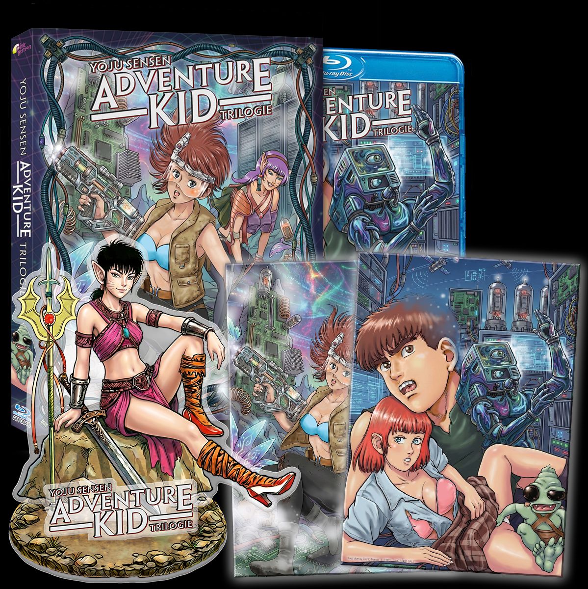 Adventure Kid Trilogie - Blu-ray Schuber + 2 Postkarten + Acryl Figur Uncut (OmU)